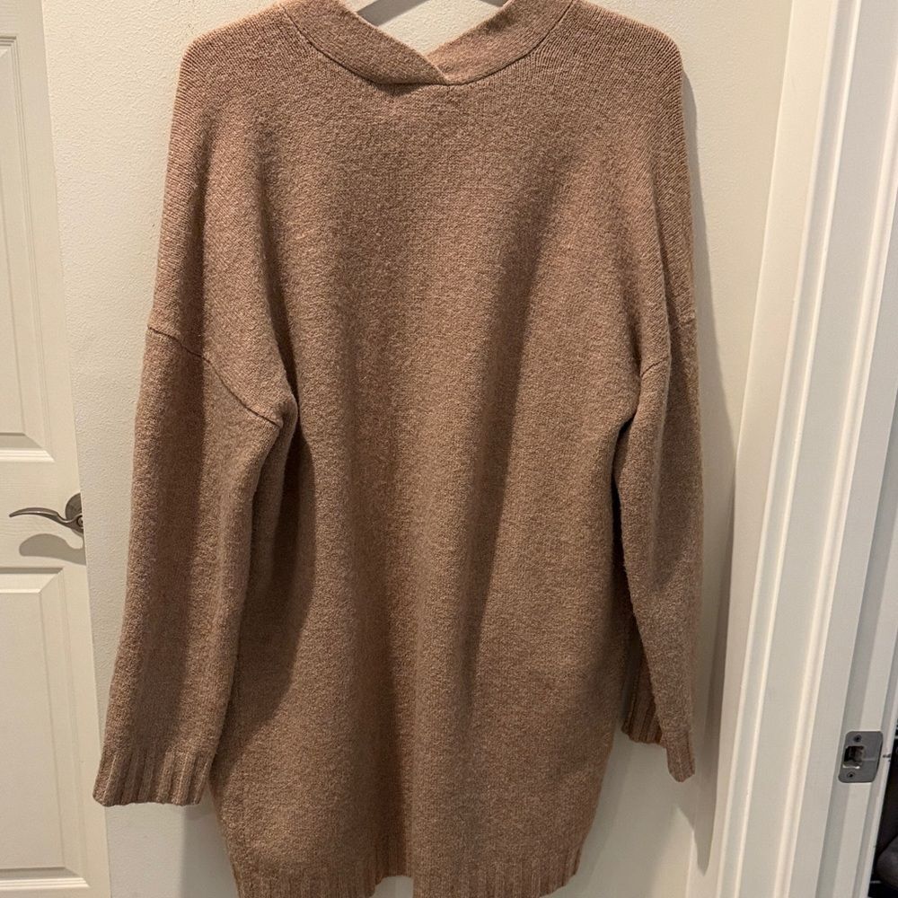 J. Crew Camel Wool Blend Oversized Open-Front Car… - image 5